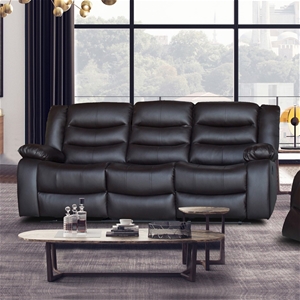 3 Seater Recliner Sofa In Faux Leather L