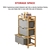 Bamboo Shelf with Storage Hamper - Wooden Bamboo Removable Bags