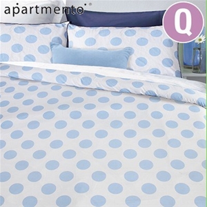 Apartmento Spot Blue Quilt Cover Set - Q