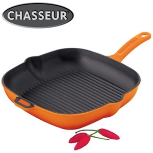 Chasseur 25cm Cast Iron Square Grill - S