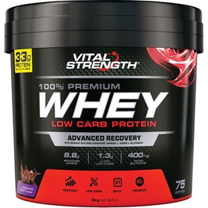 VITAL STRENGTH Whey Protein Powder, Low 