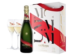 G.H. Mumm Cordon Rouge with 2 Flute Gift