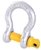 2 x Bow Shackles, WLL 3.2T, Screw Pin Type, Grade S. Yellow Pin. Buyers No