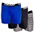 3 x DKNY Men's 3pk Stretch Boxers, Size S (28-30), Cotton/Elastane, Black/V