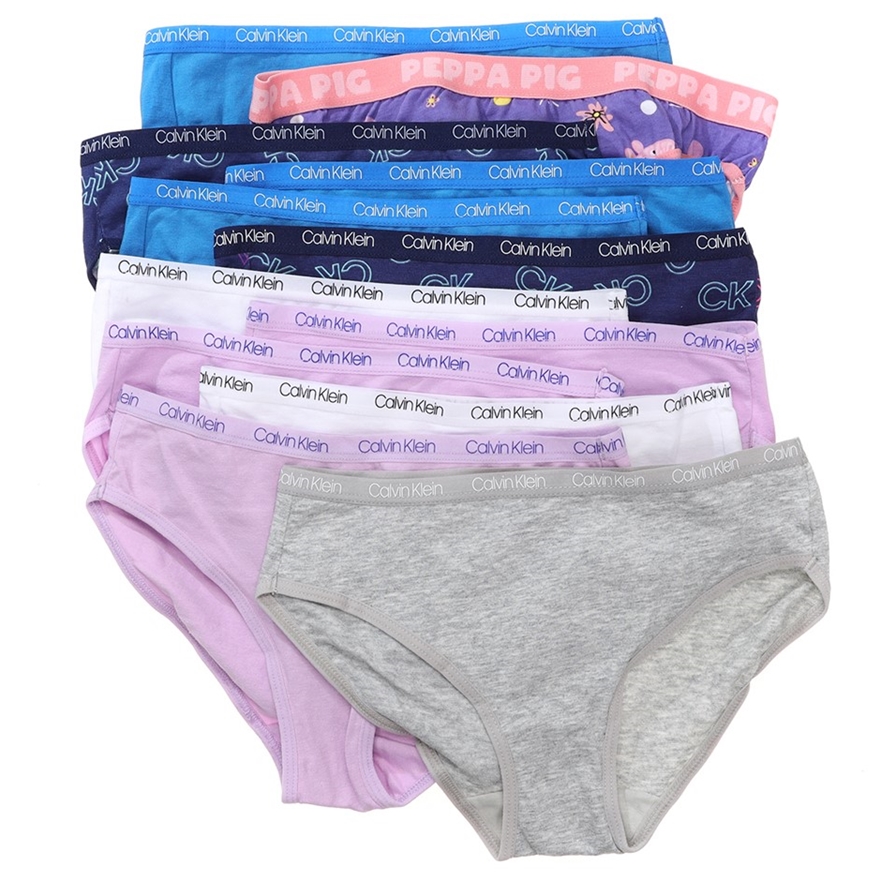 12 x Assorted Girls' Underwear, Size 6-8, Incl: CALVIN KLEIN & RIO, Multi.  Auction