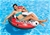 INTEX 56825 RED/BLUE River Run 1 Fire Edition Inflatable Pool Lounge, 135 c