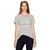 2 x CALVIN KLEIN Women's Logo Tee, Size S, 60% Cotton, Pearl Heather Grey (