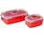 3 x Assorted Food Storage Containers, comprising; SISTEMA Heat & Eat Rectan