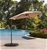 AMAZON BASICS HDPE Round Fan-Shaped Hanging Umbrella Base for Patio – Black