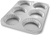 USA PAN Bakeware Aluminised Steel Mini Fluted Tart Pan, 6-Well 15.75 x 11.2