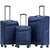 TOSCA Flight Softside Luggage 3 Piece Set, Navy/Yellow, Large: 78cm, Medium