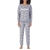 2pc DKNY Women's Fleece PJ Set, Size S, Grey/White, ZY97692A. Buyers Note