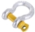 4 x Bow Shackles, WLL 3.2T, Screw Pin Type, Grade S. Yellow Pin. Buyers No