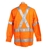 4 x WS WORKWEAR Mens Long Sleeve Shirt, Size S, Orange. Sewn company logo t