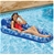 AQUA Pool Lounge with Drink Holder, Blue/ White Pattern. N.B. Outer packagi
