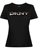 2 x DKNY Women's Sequin Logo Tee, Size S, 60% Cotton, Black. Buyers Note -
