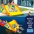 WOW Sports Slide N Smile Slide with 2 Lanes, Giant Floating Water Slide for