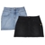 2 x BETTINA LIANO Women's Denim Skirts, Size 10, Black & Light Blue Wash, 4