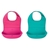 OXO Tot Roll-Up Bib 2 Pack - Pink/Teal.
