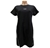 FILA Women's Judy Logo Dress, Size XL, 95% Cotton, Black/White (001), ASD22