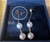 18KT Rose Gold cultured Freshwater pearl drop earrings. Each earring is se