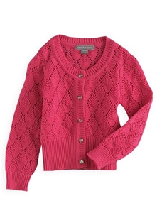 Pumpkin Patch Girl's Lacey Look Cardigan