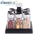 Classica 8 Pc Glass Spice Jar Set w/ Rotating Rack