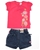 Bright Bots Bee Gathered Neck Top and Woven Shorts