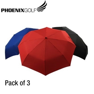 3-Pack Phoenix Golf Pocket Umbrella - 22