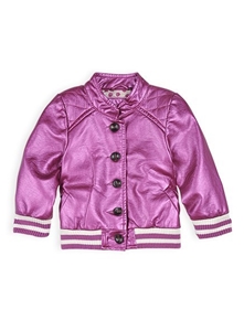 Pumpkin Patch Girl's Quilted Pu Jacket