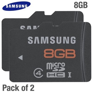 2 Pk Samsung Plus 8GB microSDHC UHS-I Me