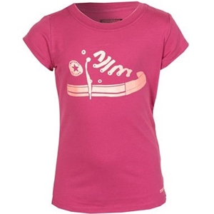 Converse Junior Girls Shoes Print T-Shir