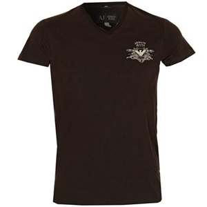 Armani Mens Slim Fit Crest Logo T-Shirt