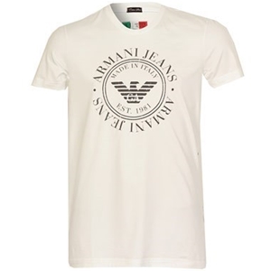 Armani Mens Round Logo T-Shirt