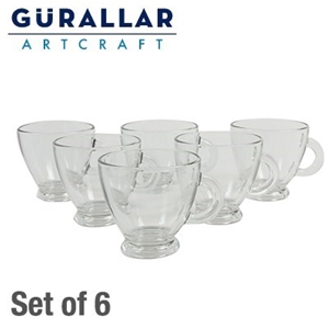 ArtCraft Roma Tea/Coffee Glass Cups - Se