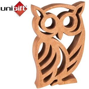 20cm x 30cm UniGift Decorative Wooden Ow