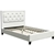 Royal Gems Style Double PU Leather Wooden Bed Frame White