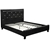 Royal Gems Style Queen PU Leather Wooden Bed Frame Black