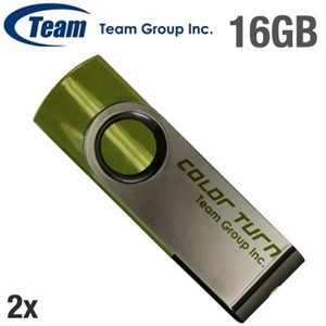 2-Pack Team Colour 16GB Turn E902 USB Fl