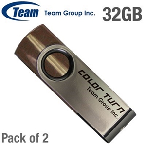 2-Pack Team Colour Turn E902 USB Flash -