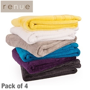 4-Pack Renue Cotton Bath Towels - Variou