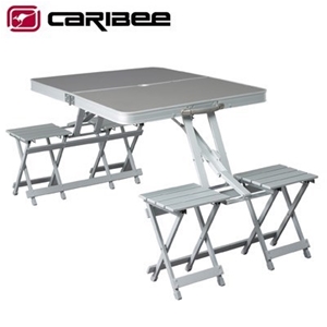 Caribee Leisure Folding Table - Silver