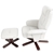 PU Leather Lounge Recliner Chair Ottoman White