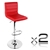 2 x PU Leather Bar Stool - Red