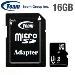 16GB Team Group Micro SDHC Card & Adapto
