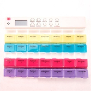 Digital Pill Box with Up to 4 Alarms
