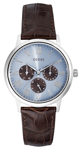 Guess Mens Leather 24 hour Day Date Watc