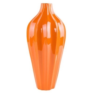 Jess 18cm x 40cm Metal Vase - Orange