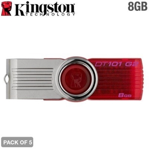 5PK 8GB Kingston DataTraveler 101 USB Fl