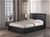 Luxury PU Leather Queen Bed Frame with 1 Drawer Black